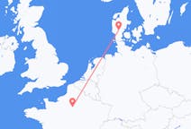 Flights from Paris in France to Billund in Denmark