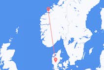 Voos de Molde, Noruega para Billund, Dinamarca