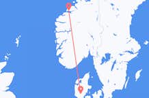 Flyreiser fra Molde, Norge til Billund, Danmark