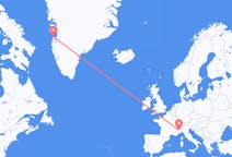 Flyg från Turin, Italien till Aasiaat, Grönland