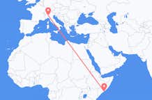 Flights from Mogadishu to Milan