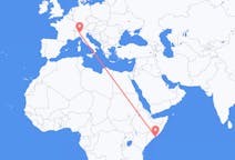 Flyg från Mogadishu, Somalia till Milano, Italien
