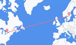 Flyreiser fra Toronto, Canada til Örebro, Sverige