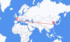 Flights from Yancheng, China to Lourdes, France