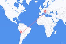 Flyreiser fra Antofagasta, Chile til Roma, Italia