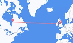 Flyreiser fra Kuujjuarapik, Canada til Manchester, England
