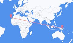 パプアニューギニアのから マダン、スペインのへ テネリフェ島フライト