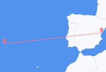 Vluchten van Castellón de la Plana naar Ponta Delgada