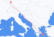 Flights from Parikia, Greece to Karlsruhe, Germany