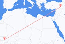Loty z Bamako, Mali do Diyarbakiru, Turcja