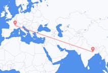 Flights from Ranchi, India to Lyon, France
