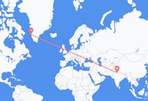 Flyrejser fra New Delhi, Indien til Maniitsoq, Grønland