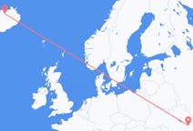 Fly fra Akureyri til Dnipro