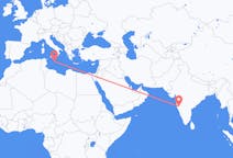 Vluchten van Kolhapur, India naar Malta, Malta