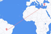 Flyreiser fra Barra do Garças, Brasil til Antalya, Tyrkia