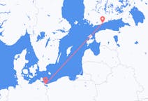 Vluchten van Heringsdorf, Duitsland naar Helsinki, Finland