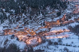 photo of ski resort on top of mountain. A place with a beautiful view in La Massana, Andorra.