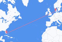 Flights from Miami, the United States to Esbjerg, Denmark