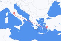 Loty z Halikarnas, Turcja z Rzym, Włochy
