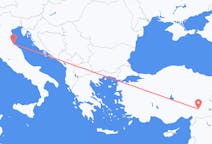 Vluchten van Kahramanmaraş naar Rimini
