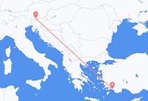 เที่ยวบิน จาก คลาเกนฟูร์ท, ออสเตรีย ไปยัง ดาลาแมน, ตุรกี