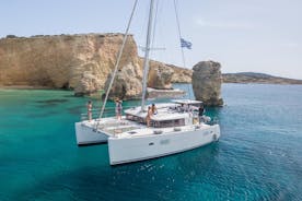 Crociera di un'intera giornata in catamarano intorno a Naxos o Paros con pranzo