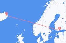 出发地 芬兰赫尔辛基目的地 冰岛埃伊尔斯塔济的航班