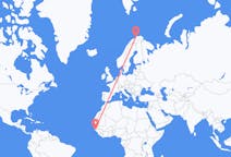 Flyreiser fra Bissau, Guinea-Bissau til Hammerfest, Norge