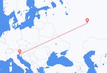 Flyg från Kazan, Ryssland till Trieste, Italien