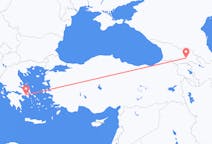 Loty z Tbilisi, Gruzja z Ateny, Grecja