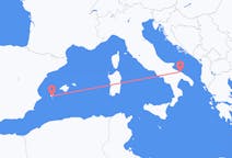 Flights from Ibiza, Spain to Bari, Italy