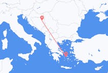 Vluchten van Tuzla naar Syros