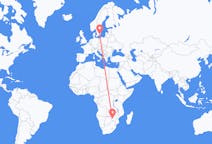 Flyreiser fra Bulawayo, Zimbabwe til Ronneby, Sverige