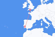 Flyrejser fra Faro District til Guernsey