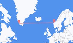 出发地 挪威Ålesund目的地 格陵兰帕缪特的航班