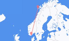 Flights from Kristiansand, Norway to Leknes, Norway