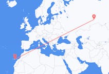 Flights from Las Palmas, Spain to Tyumen, Russia