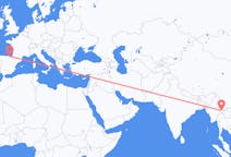 Flyreiser fra Kengtung, Myanmar (Burma) til Bilbao, Spania