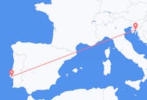 Vluchten van Rijeka, Kroatië naar Lissabon, Portugal