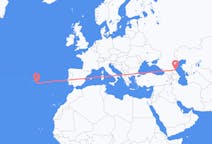 Flights from Makhachkala, Russia to Ponta Delgada, Portugal
