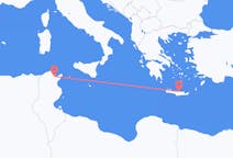 Flights from Tunis, Tunisia to Heraklion, Greece
