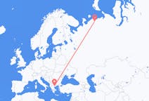 Flights from Naryan-Mar, Russia to Thessaloniki, Greece