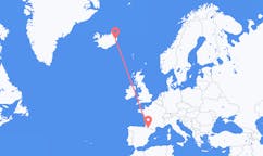 Flights from Egilsstaðir, Iceland to Lourdes, France