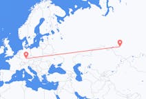 Flyg från Novosibirsk, Ryssland till Nürnberg, Tyskland