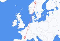 Flights from Røros, Norway to Toulouse, France