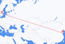出发地 中国青岛市目的地 瑞典林雪平的航班