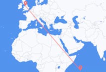 Flights from Praslin, Seychelles to Manchester, the United Kingdom
