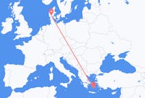 Flights from Billund, Denmark to Santorini, Greece