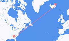 Flyrejser fra Albany, USA til Egilsstaðir, Island