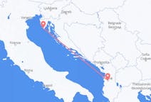 Flights from Tirana to Pula